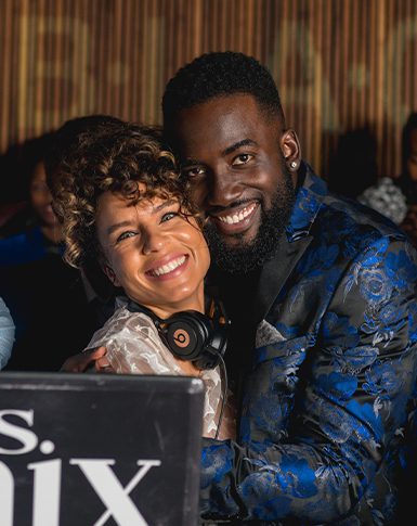 Ms. Nix DJing at The B.L.A.C.K Ball with Shamier Anderson