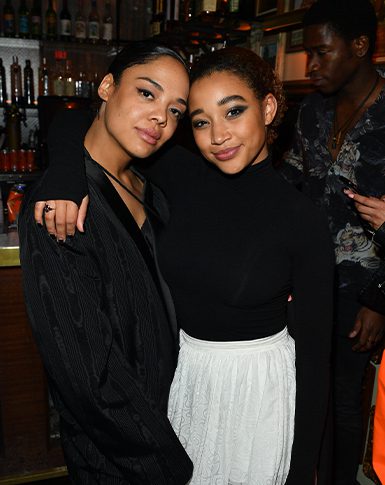 Tessa Thompson and Amandla Stenberg at The B.L.A.C.K Ball